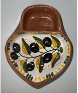 Portugal Hand-painted, Glazed, Terra Cotta Pottery Bowl Olive/Pits dish ... - £10.82 GBP
