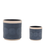 Ceramic Mandala Pattern Planter (Set of 2) - $971.55 MXN