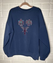 Vintage Lee Heavyweight Sweatshirt XL Southwestern Navajo Azteca - £33.09 GBP