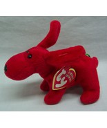 Ty Jingle Beanies RED ROVER PUPPY DOG 4&quot; Stuffed Animal Toy Holiday Orna... - $20.31 CAD