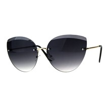 Womens Fashion Sunglasses Rimless Round Cateye Butterfly Frame UV 400 - £9.55 GBP