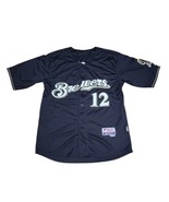 Milwaukee Brewers Rare Jersey 12 Aaron Rodgers Sewn Mens Size 52 Baseball - $29.69