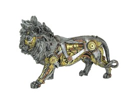 Mechanical Steampunk Cyborg African Lion Statue - £31.00 GBP
