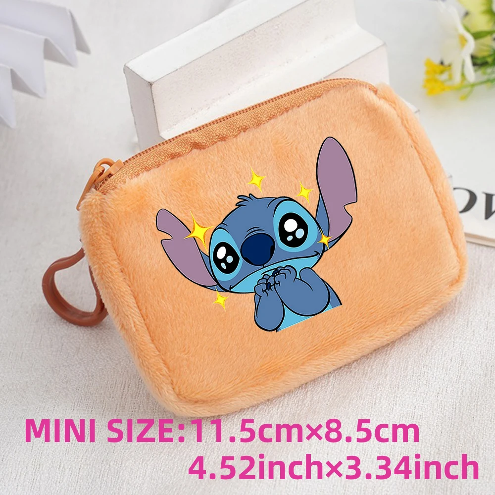 Lilo Stitch Solid Plush Coin Purse Women s Cute Wallet Card Bag -1pc-020 - $4.78