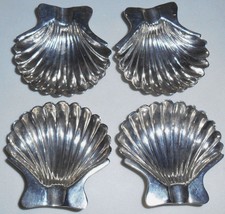 1931 Three Owls Mark SANBORN STERLING MEXICO Set (4) Footed Shell Mini A... - $188.09