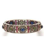 Victorian 4.52ct Rose Cut Diamond Gemstones Cuff Bracelet Vintage - £932.39 GBP
