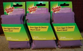 Scotch Bright Stay Clean Scrubbers Dish Cleaning Cloth SOS Pads 6 Count New - £11.98 GBP