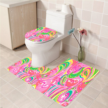 3Pcs/set All Nighter Lilly Bathroom Toliet Mat Set Anti Slip Bath Floor ... - $33.29+