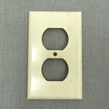 Leviton Ex Deep Smooth Ivory Bakelite Duplex Outlet Plate Wall Box Cover... - $10.69