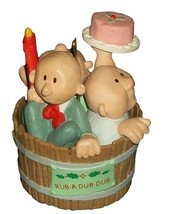 Hallmark Cards Ornament Xmas Christmas Rub A Dub Dub 1987 Cake Tub Bath - £23.97 GBP