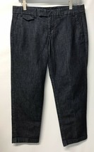 GAP Capri Cropped Pants Flat Front Pockets Casual Stretch Cotton Ins 25&quot;... - £17.43 GBP