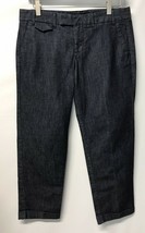 GAP Capri Cropped Pants Flat Front Pockets Casual Stretch Cotton Ins 25&quot; SZ 4 - $22.19