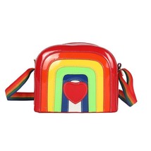 Color Rainbow Shape Crossbody Bag for Women Cute Cartoon Girls Purses and Handba - £28.60 GBP