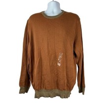 Club Room Men&#39;s Herringbone Crewneck Sweater, Rust Orange, Size XL - £38.03 GBP