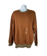 Club Room Men&#39;s Herringbone Crewneck Sweater, Rust Orange, Size XL - £37.50 GBP