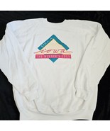 Vintage 80s DECA Crewneck Sweatshirt Large White Leadership Iowa Winner&#39;... - £37.13 GBP