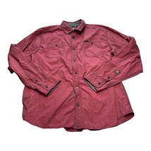Buffalo by David Bitton Shirt Men&#39;s XL Red Cotton Pockets Long Sleeve Button-Up - £22.07 GBP