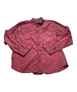 Buffalo by David Bitton Shirt Men&#39;s XL Red Cotton Pockets Long Sleeve Bu... - £22.05 GBP