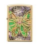 Zippo Lighter - Butterfly Fuzion High Polish Brass - 853747 - £29.53 GBP