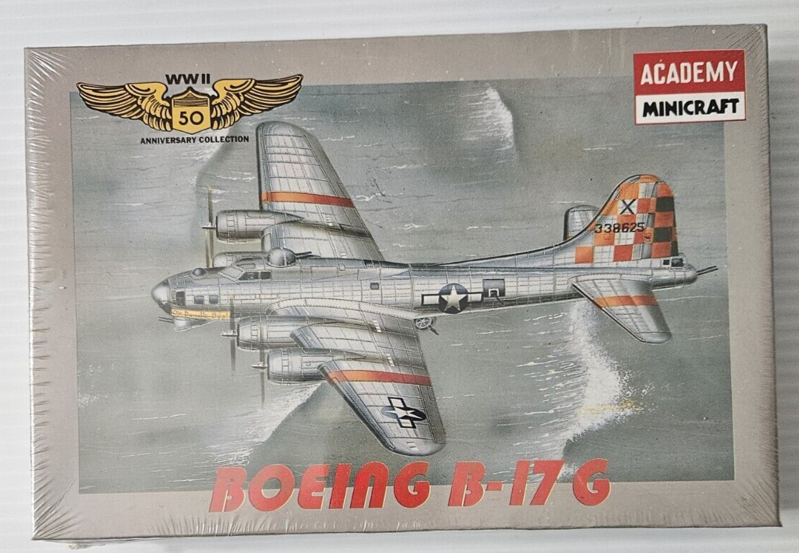 Vintage WWII 50th Academy Minicraft 1:44 Scale Boeing B-17G Flying Fortress 1992 - $21.20