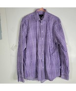 Mens Toscano Purple/White Checked Long sleeve Button Front Shirt Cotton ... - £19.28 GBP