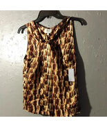 joie sleeveless silk shirt. made a 100% silk. black, brown - $37.62
