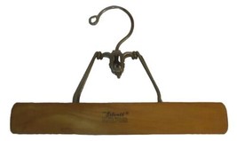Vintage Wood Metal Clothes Pants Skirt Hanger The Setwell Clamp Hang Ret... - £10.41 GBP
