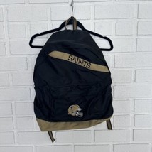 Vintage New Orleans Saints Bookbag NFL Black Gold Helmet Logo  - £18.57 GBP
