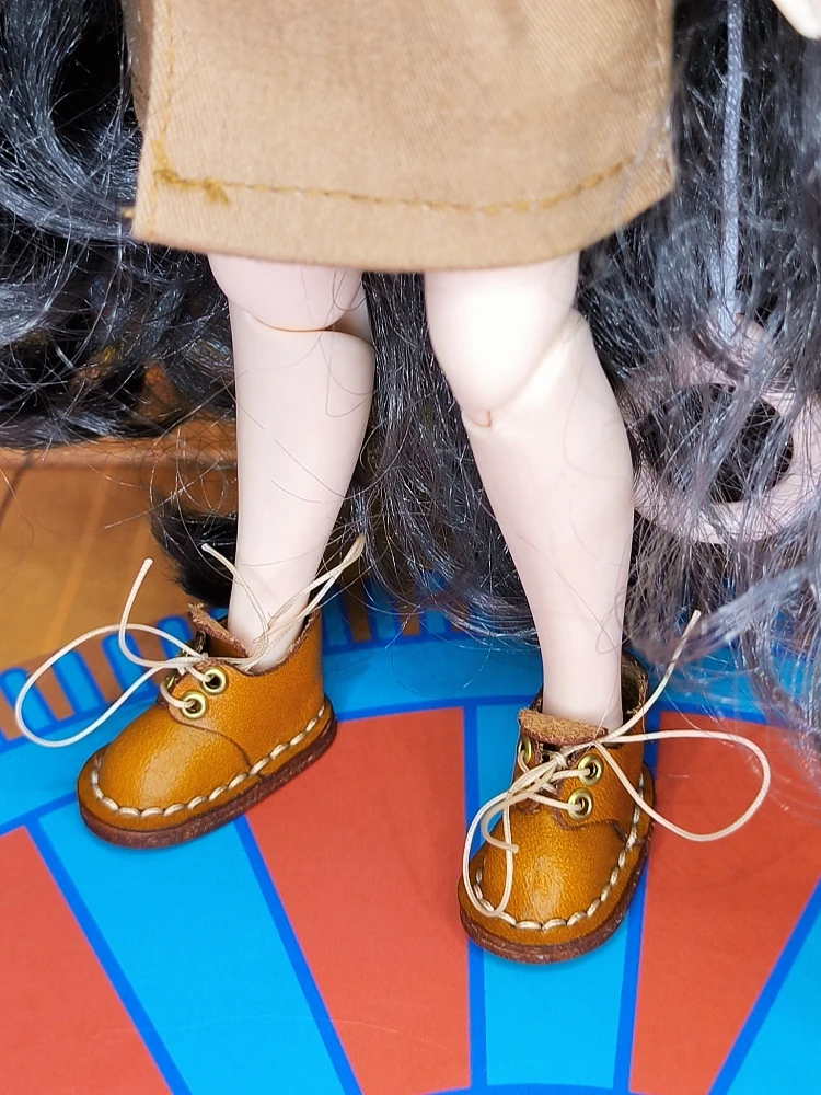 3.2cm Mini Doll Shoes for Blythe Obitsu Dolls Toy,1/12 OB24 Leather Doll Shoe - £14.00 GBP