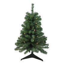 US Seller 3&#39; X 22&quot; Noble Fir Medium Artificial Christmas Tree Clear Fast... - £72.11 GBP