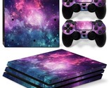 For PS4 PRO Console &amp; 2 Controllers Galaxy Space Vinyl Skin Wrap Decal   - $14.97