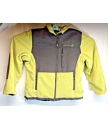 Free Country Fleece Jacket Womens Large Green Gray Full Zip Outdoor Hiking - $21.77