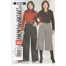 UNCUT Sewing PATTERN See and Sew B5068, Butterick Very Easy 2007 Misses Gaucho - £9.15 GBP