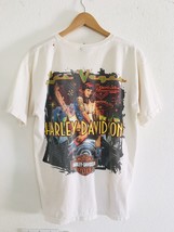 Harley-Davidson Bravado Double Sided 2009 Las Vegas Girl Nevada Men&#39;s Sz L Faded - £18.98 GBP