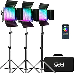 Gvm Rgb Video Lighting, 360 Full Color Led Video Light With App Control,... - £523.12 GBP