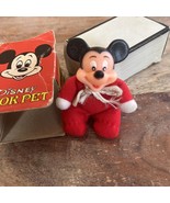 RARE Vintage Disney Mickey Mouse Book Pet Disneyland Souvenir Mini Plush... - $14.03
