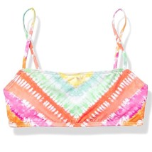 Hobie Girls&#39; Clean Bandeau Bikini Top Coral Multi 14 NEW - $27.66 CAD