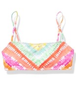 Hobie Girls&#39; Clean Bandeau Bikini Top Coral Multi 14 NEW - $27.35 CAD