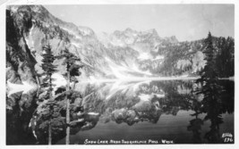 Snow Lake Unposted Vintage Postcard Snoqualmie Pass Washington - £11.71 GBP