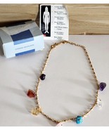 Vintage Avon Wellness Chakra Stone Necklace 7 Charms 2001 &amp; Box See Pict... - £12.28 GBP