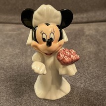 Disney&#39;s MINNIE Bride Salt and pepper shaker Missing Mickey - $9.49