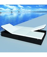  Sun Lounger Black PE Rattan Double Removable Covers Sun Lounger - $10,126.29 MXN