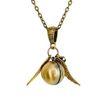 Harry Potter Necklace Golden Snitch Locket AFTER ALL THIS TIME ALWAYS 17&quot; - £10.35 GBP