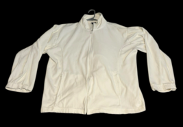 Vtg Champs Sports Velour Full Zip Track Ribbed Jacket Men's 2XL White Te... - $85.50