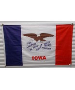 Iowa State Flag 3&#39; x 5&#39; Ft Nylon Premium Outdoor Embroidered Blue Red White - €29,72 EUR
