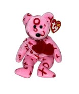 Ty Beanie Baby - HUG-HUG the Pink Bear Plush Stuffed Animal Toy No Tush Tag - $180.87 MXN