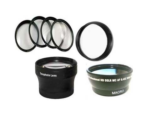 Wide Lens + Tele Lens + Macro Close Up + Tube for Nikon Coolpix P80 Digital - $62.95