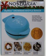 Nostalgia MyMini Snowman Waffle Maker, Blue - $430.07 MXN