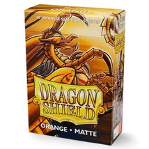 Dragon Shield: 60ct Japanese Sized Matte Orange Sleeves - £9.29 GBP