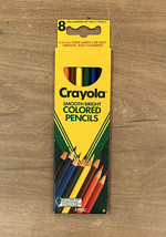 Vintage Crayola Smooth Bright Colored Pencils 8 Pack NOS 1990 Original B... - $15.00